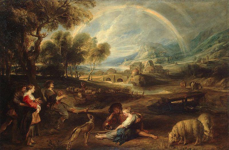 Peter Paul Rubens Landscape with Rainbow oil painting image